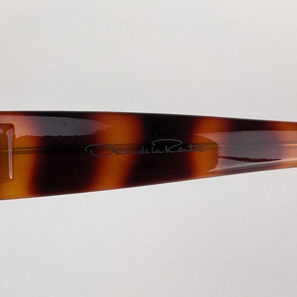 Oscar De La Renta Tortoise Shell Sunglasses Brown Plastic Full Rim - Picture 7 of 9